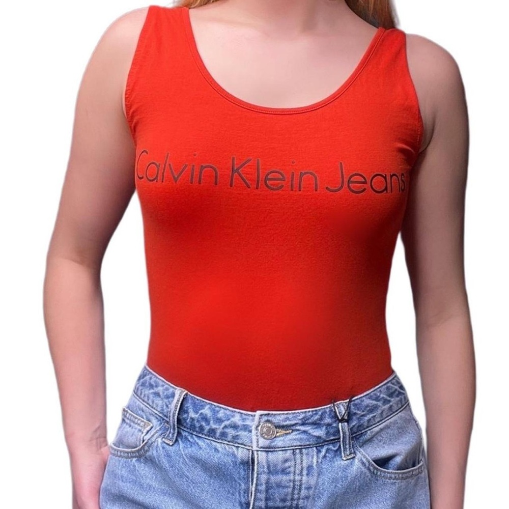 Calvin Klein Orange Bodysuit tank top